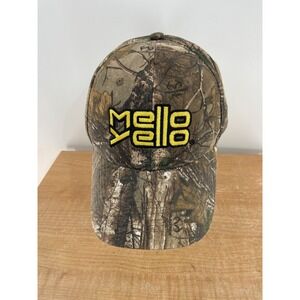 Mello Yello Real Tree Camo Baseball Cap Yellow Logo Adjustable Outdoor Hunting‎
